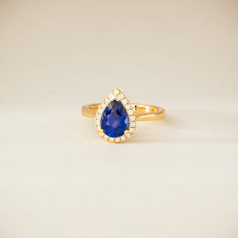 18ct Yellow Gold 2.40ct Sapphire & Diamond Nina Ring - Ring - Walker & Hall