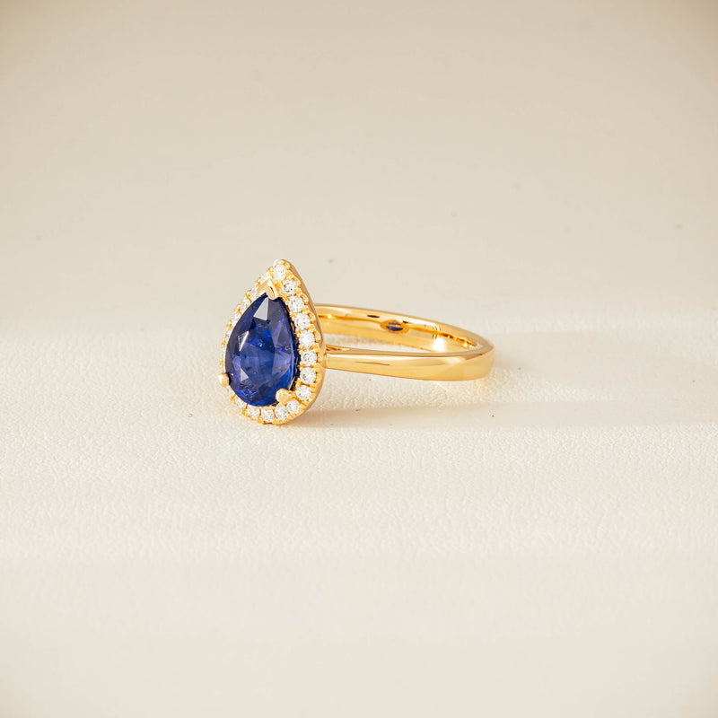 18ct Yellow Gold 2.40ct Sapphire & Diamond Nina Ring - Ring - Walker & Hall