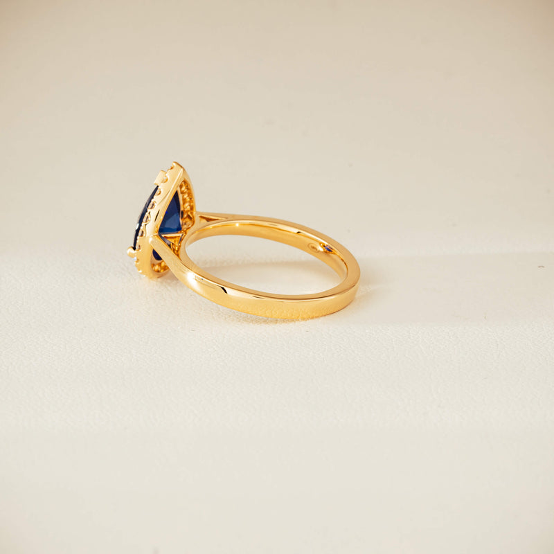 18ct Yellow Gold 2.40ct Sapphire & Diamond Nina Ring - Ring - Walker & Hall