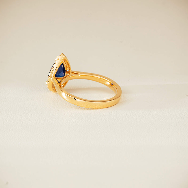 18ct Yellow Gold 2.40ct Sapphire & Diamond Nina Ring - Ring - Walker & Hall