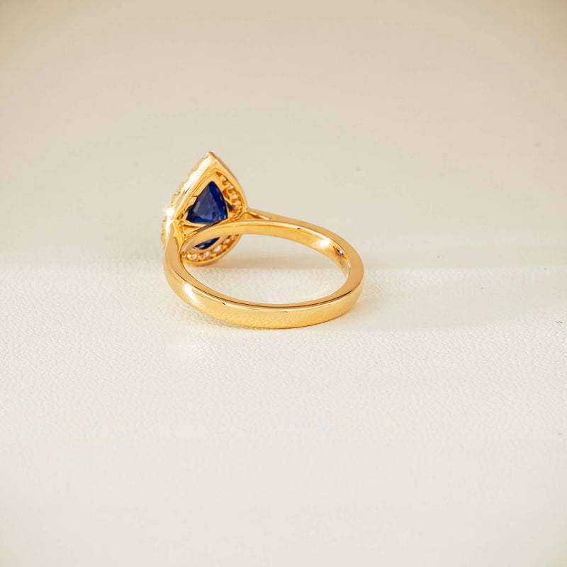 18ct Yellow Gold 2.40ct Sapphire & Diamond Nina Ring - Ring - Walker & Hall