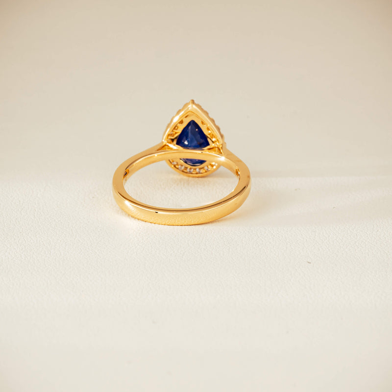18ct Yellow Gold 2.40ct Sapphire & Diamond Nina Ring - Ring - Walker & Hall