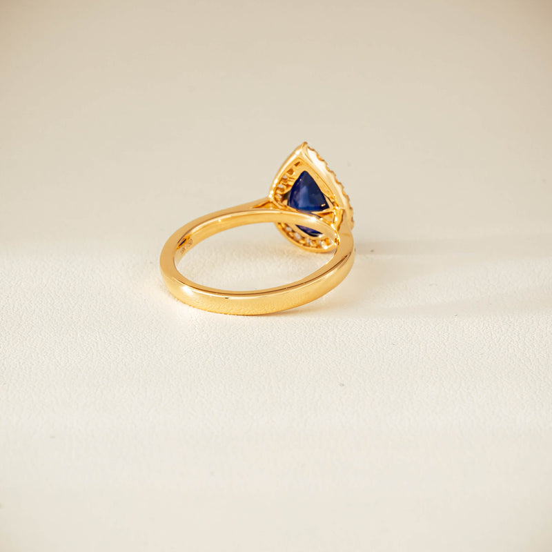 18ct Yellow Gold 2.40ct Sapphire & Diamond Nina Ring - Ring - Walker & Hall