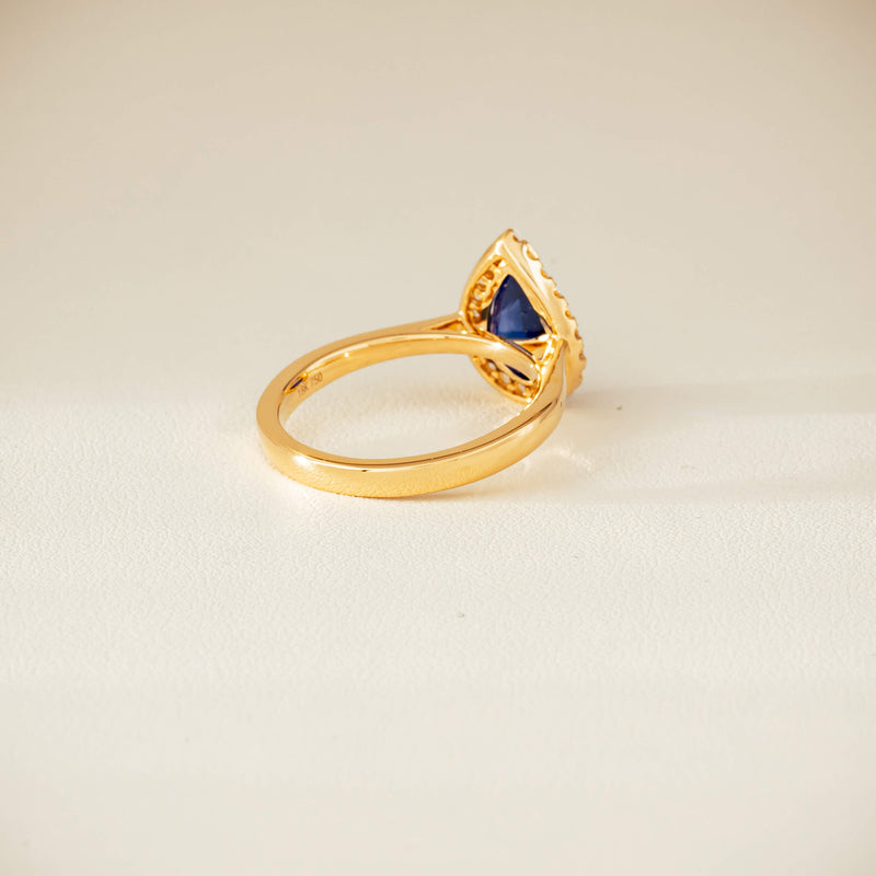 18ct Yellow Gold 2.40ct Sapphire & Diamond Nina Ring - Ring - Walker & Hall