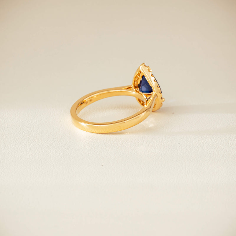 18ct Yellow Gold 2.40ct Sapphire & Diamond Nina Ring - Ring - Walker & Hall