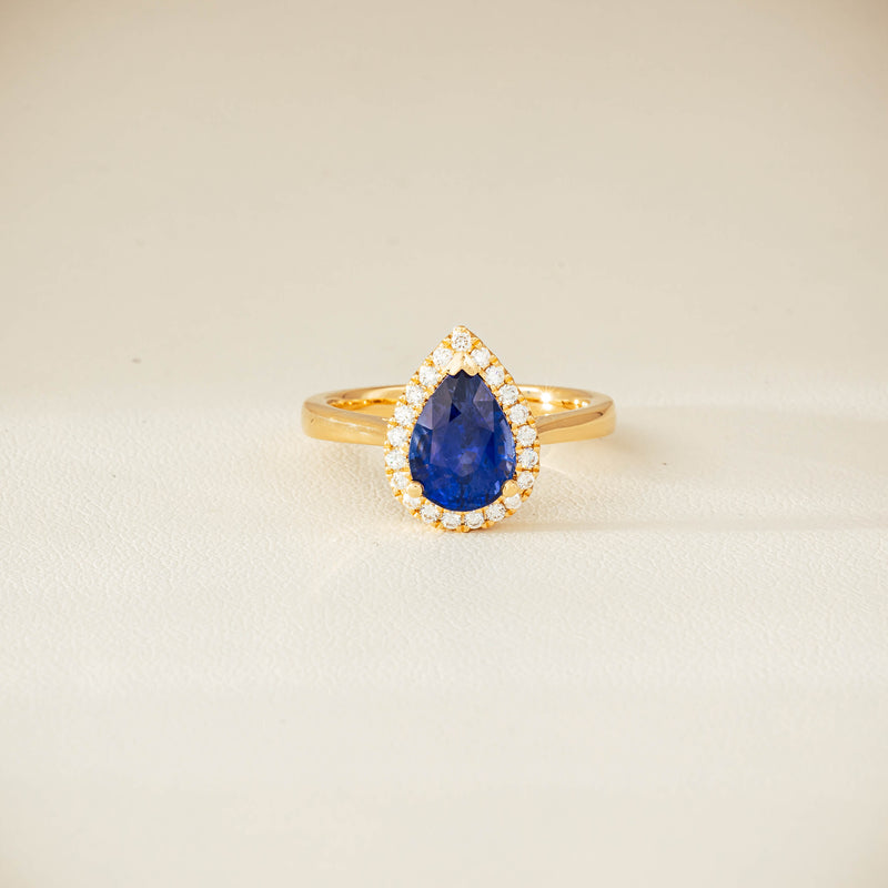 18ct Yellow Gold 2.40ct Sapphire & Diamond Nina Ring - Ring - Walker & Hall