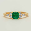 18ct Yellow Gold .84ct Emerald & Diamond Oriana Ring - Ring - Walker & Hall