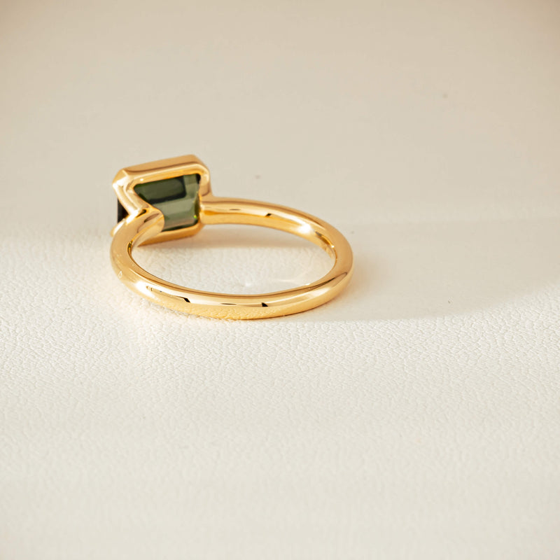 18ct Yellow Gold 1.77ct Green Tourmaline Elle Ring - Ring - Walker & Hall