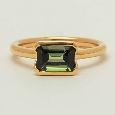 18ct Yellow Gold 1.77ct Green Tourmaline Elle Ring - Ring - Walker & Hall