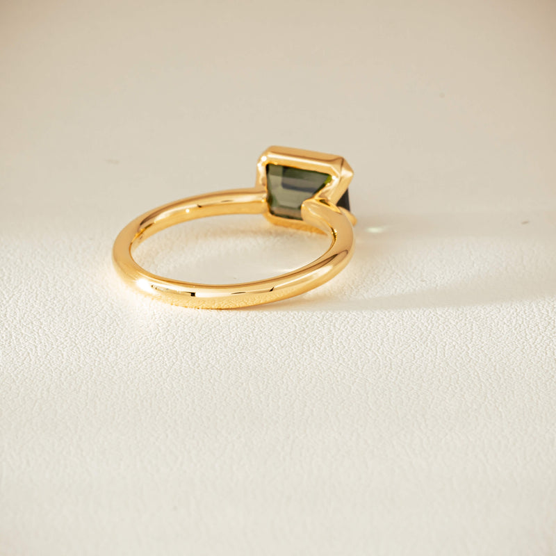 18ct Yellow Gold 1.77ct Green Tourmaline Elle Ring - Ring - Walker & Hall