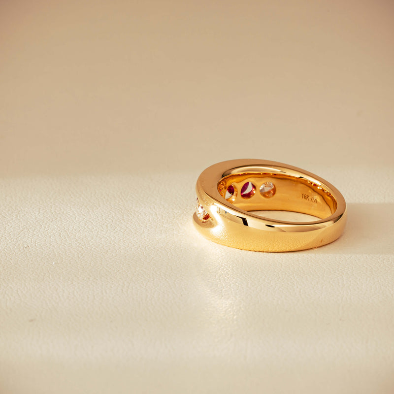 18ct Yellow Gold Ruby & Diamond Eugenie Ring - Ring - Walker & Hall