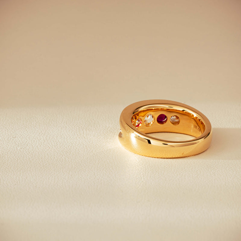 18ct Yellow Gold Ruby & Diamond Eugenie Ring - Ring - Walker & Hall