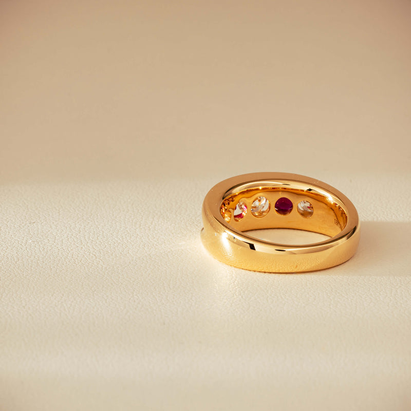 18ct Yellow Gold Ruby & Diamond Eugenie Ring - Ring - Walker & Hall