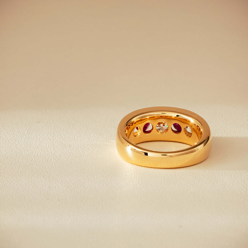 18ct Yellow Gold Ruby & Diamond Eugenie Ring - Ring - Walker & Hall