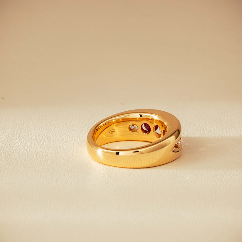 18ct Yellow Gold Ruby & Diamond Eugenie Ring - Ring - Walker & Hall