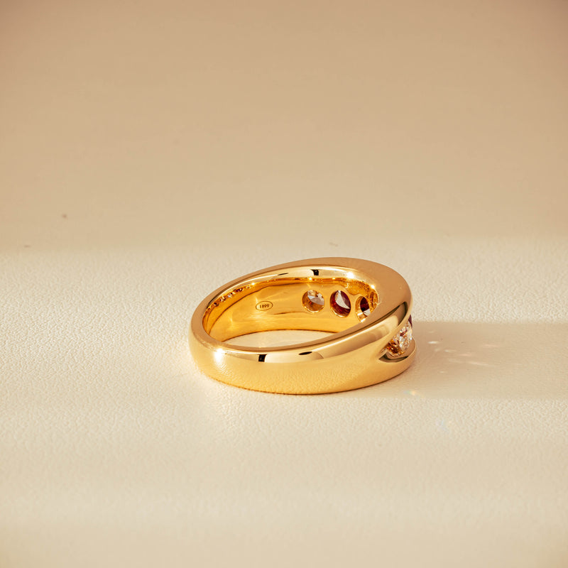 18ct Yellow Gold Ruby & Diamond Eugenie Ring - Ring - Walker & Hall