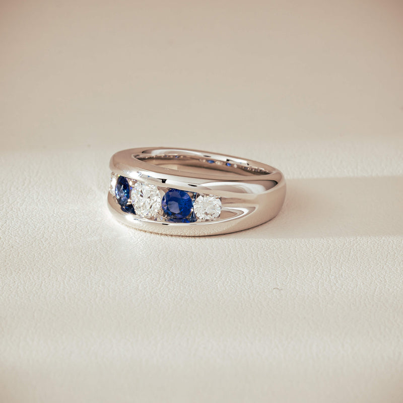 Platinum Sapphire & Diamond Eugenie Ring - Ring - Walker & Hall