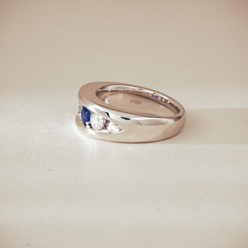 Platinum Sapphire & Diamond Eugenie Ring - Ring - Walker & Hall