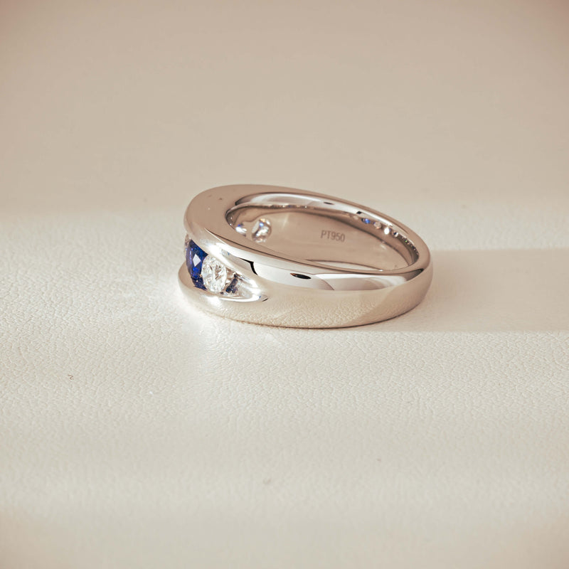 Platinum Sapphire & Diamond Eugenie Ring - Ring - Walker & Hall