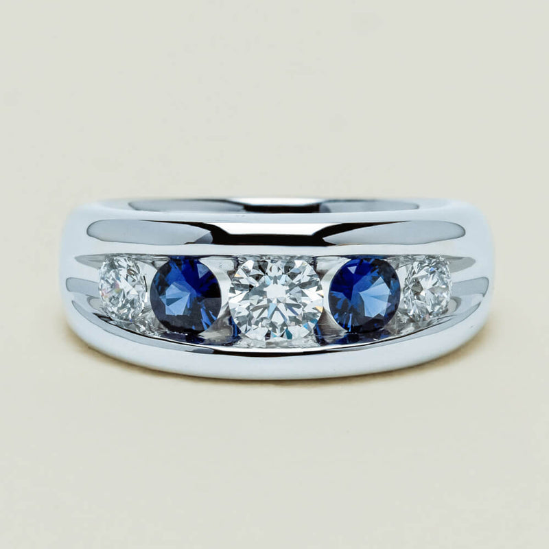 Platinum Sapphire & Diamond Eugenie Ring - Ring - Walker & Hall