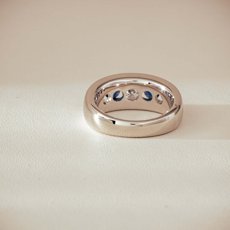 Platinum Sapphire & Diamond Eugenie Ring - Ring - Walker & Hall