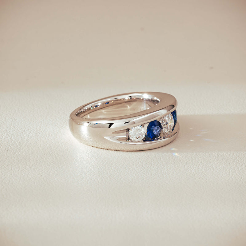 Platinum Sapphire & Diamond Eugenie Ring - Ring - Walker & Hall