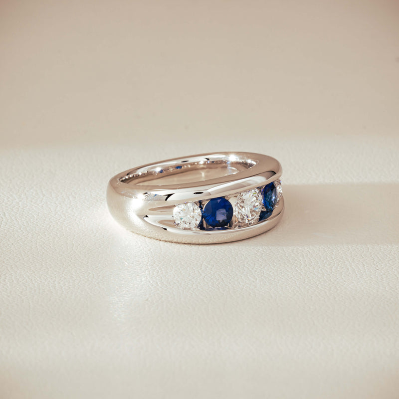 Platinum Sapphire & Diamond Eugenie Ring - Ring - Walker & Hall