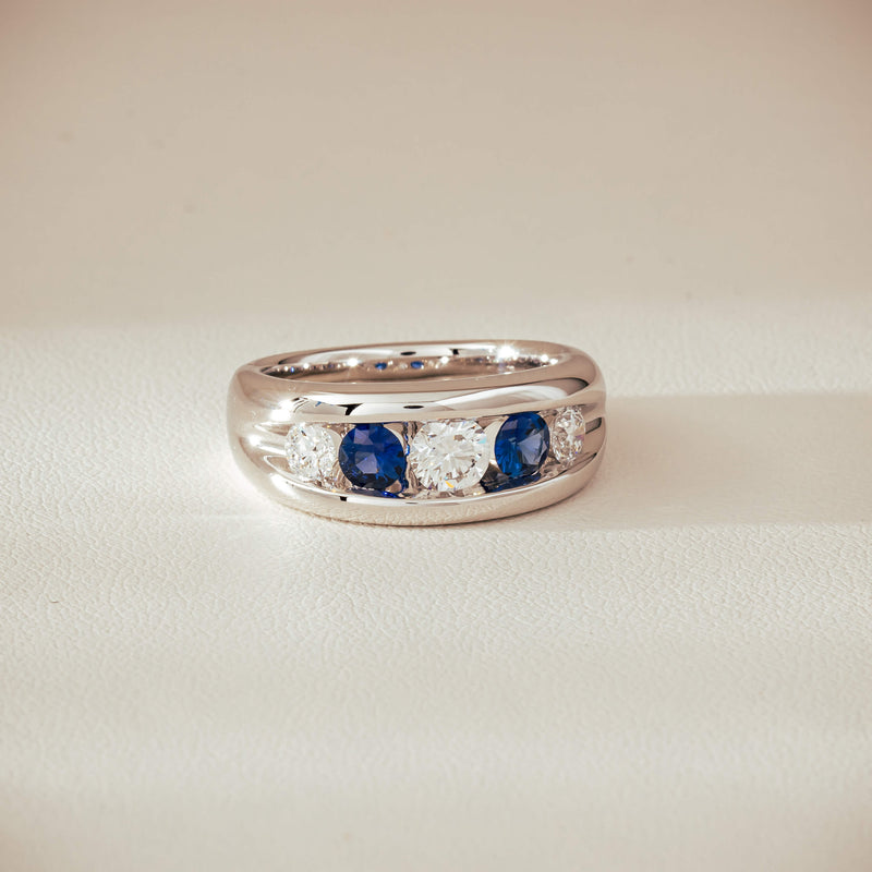 Platinum Sapphire & Diamond Eugenie Ring - Ring - Walker & Hall