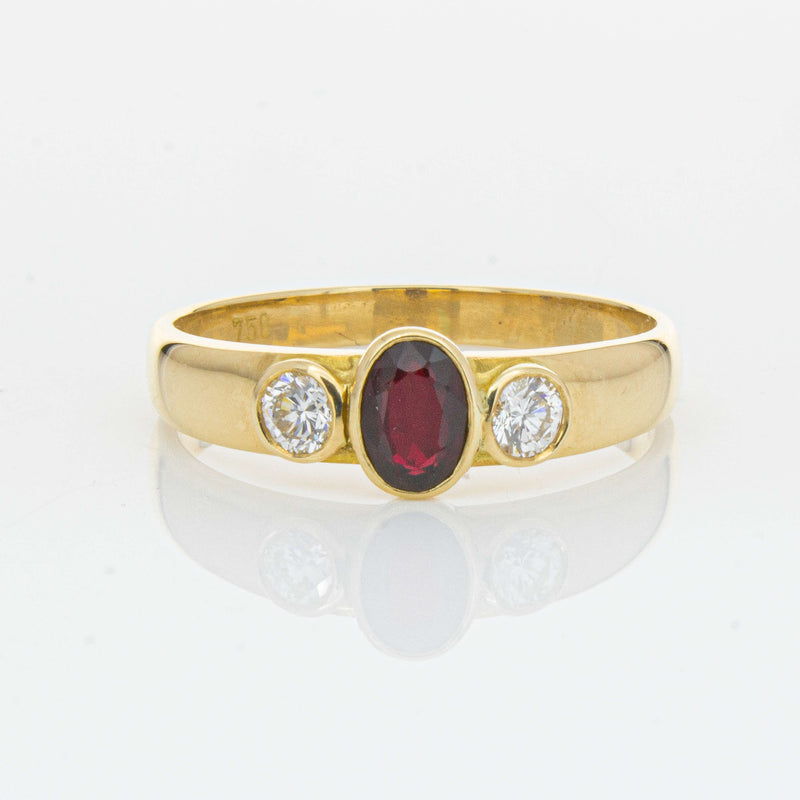 Deja Vu 18ct Yellow Gold .45ct Ruby & Diamond Ring - Ring - Walker & Hall