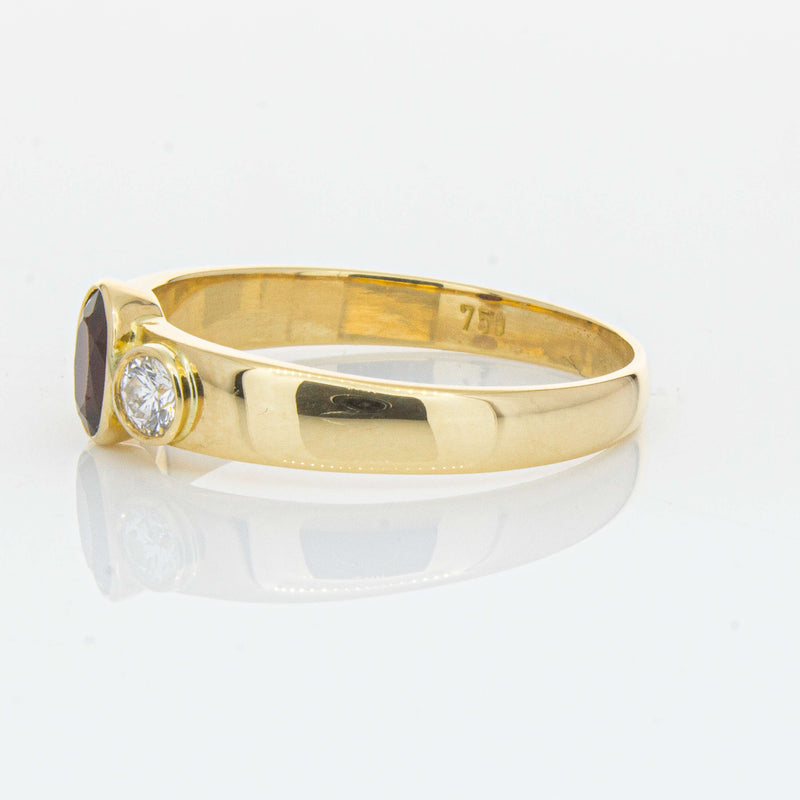 Deja Vu 18ct Yellow Gold .45ct Ruby & Diamond Ring - Ring - Walker & Hall