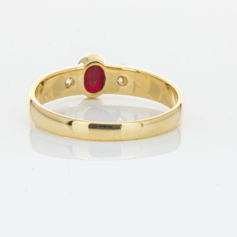 Deja Vu 18ct Yellow Gold .45ct Ruby & Diamond Ring - Ring - Walker & Hall