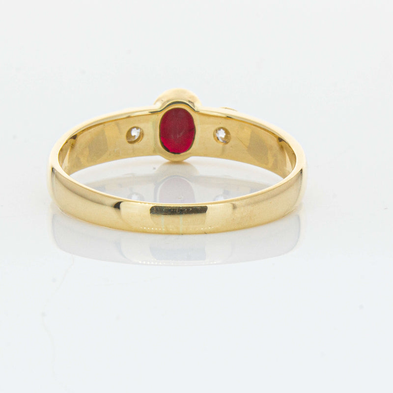 Deja Vu 18ct Yellow Gold .45ct Ruby & Diamond Ring - Ring - Walker & Hall