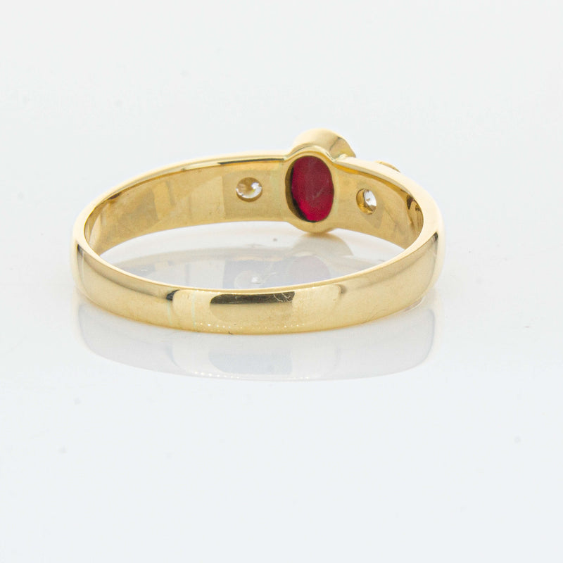 Deja Vu 18ct Yellow Gold .45ct Ruby & Diamond Ring - Ring - Walker & Hall