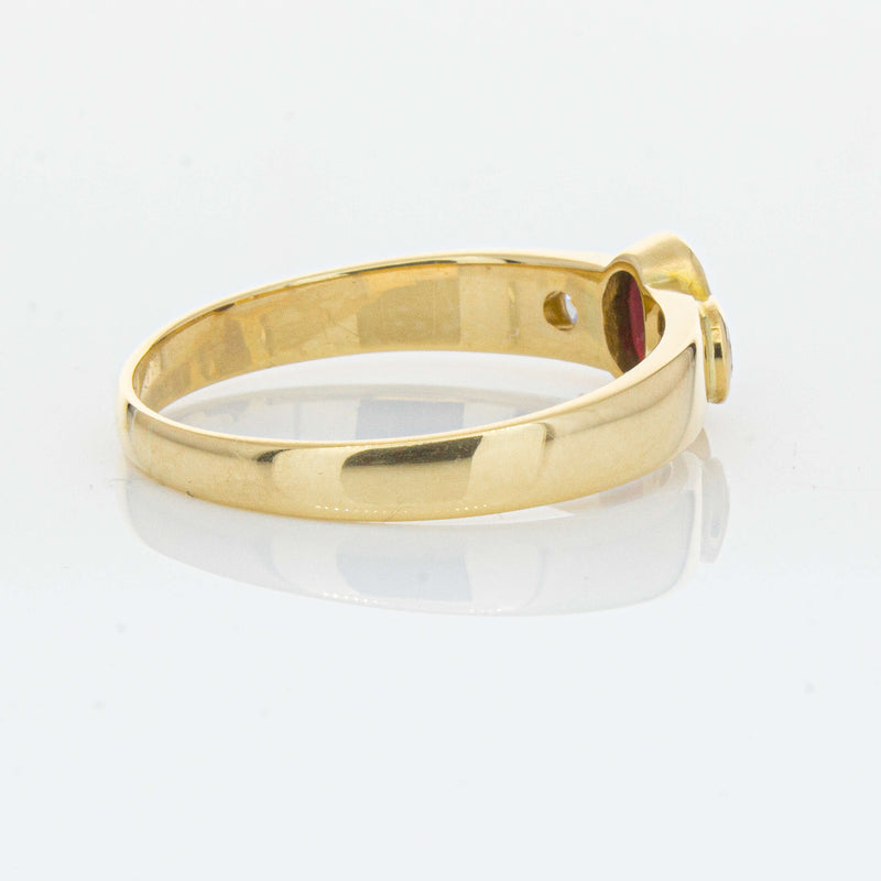 Deja Vu 18ct Yellow Gold .45ct Ruby & Diamond Ring - Ring - Walker & Hall