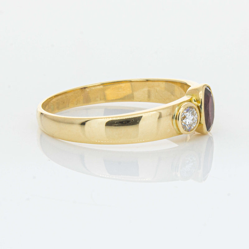 Deja Vu 18ct Yellow Gold .45ct Ruby & Diamond Ring - Ring - Walker & Hall