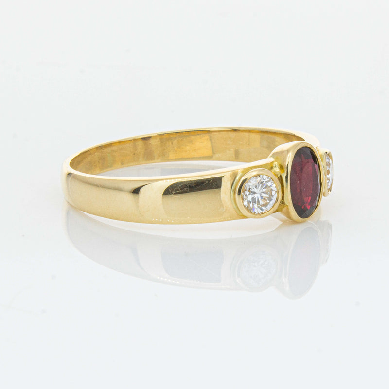 Deja Vu 18ct Yellow Gold .45ct Ruby & Diamond Ring - Ring - Walker & Hall