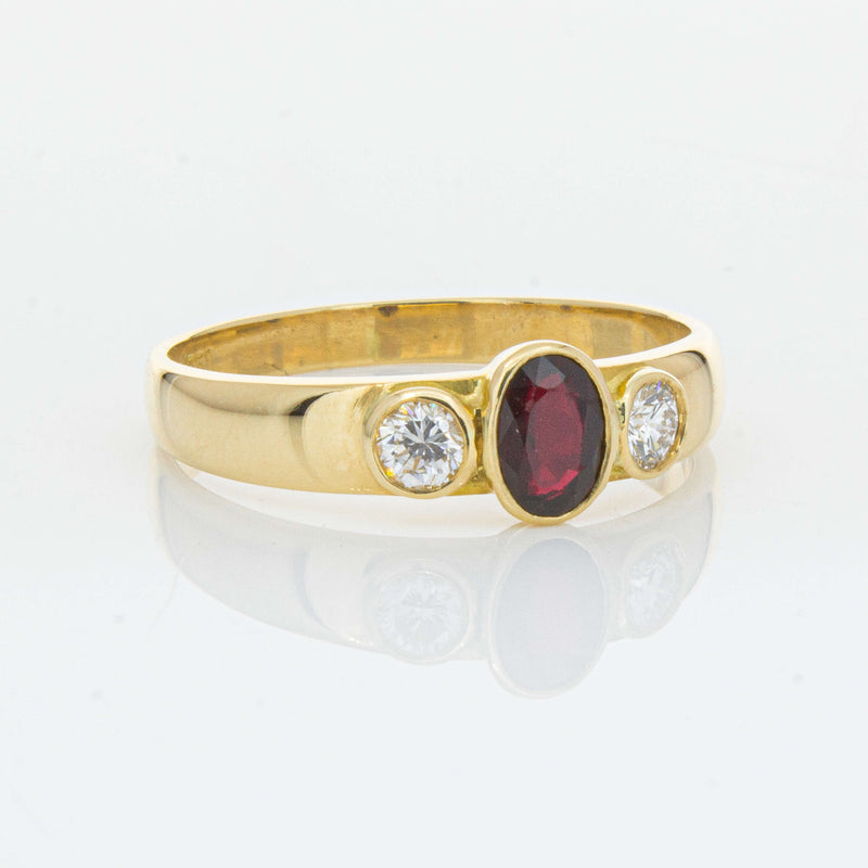 Deja Vu 18ct Yellow Gold .45ct Ruby & Diamond Ring - Ring - Walker & Hall