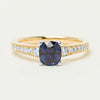 18ct Yellow Gold 1.55ct Sapphire & Diamond Vantage Ring - Ring - Walker & Hall
