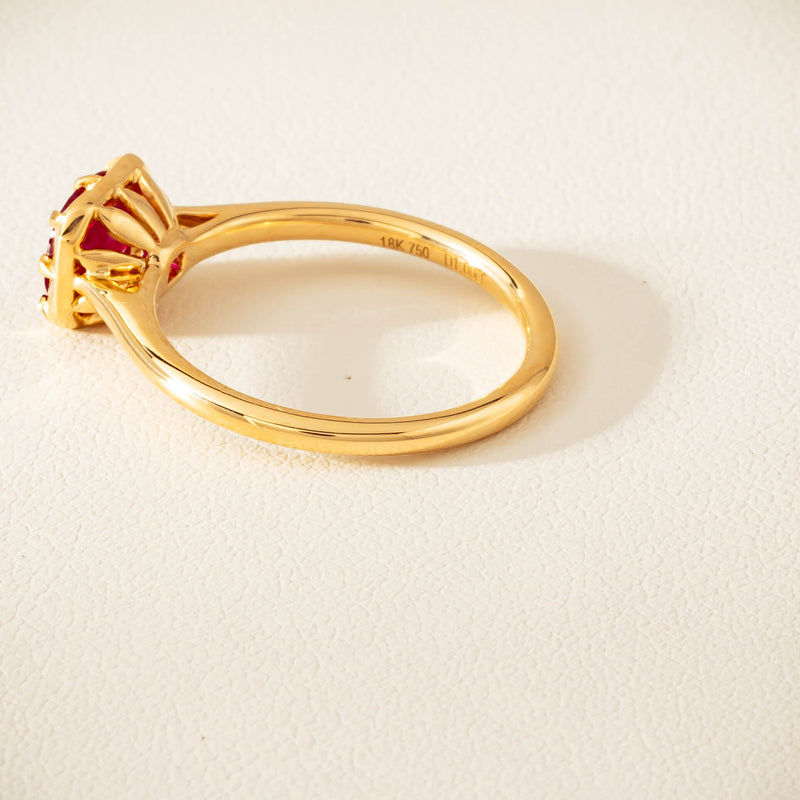 18ct Yellow Gold 1.02ct Ruby Solitaire Ring - Ring - Walker & Hall