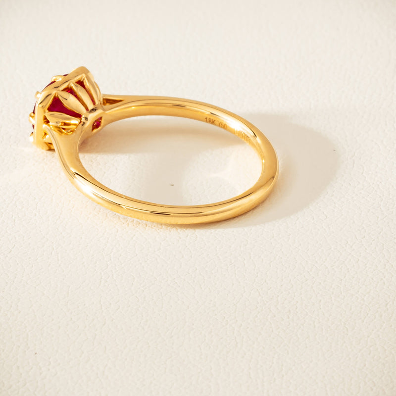 18ct Yellow Gold 1.02ct Ruby Solitaire Ring - Ring - Walker & Hall