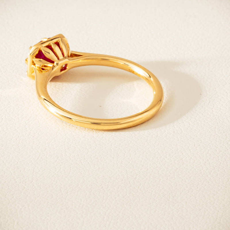 18ct Yellow Gold 1.02ct Ruby Solitaire Ring - Ring - Walker & Hall