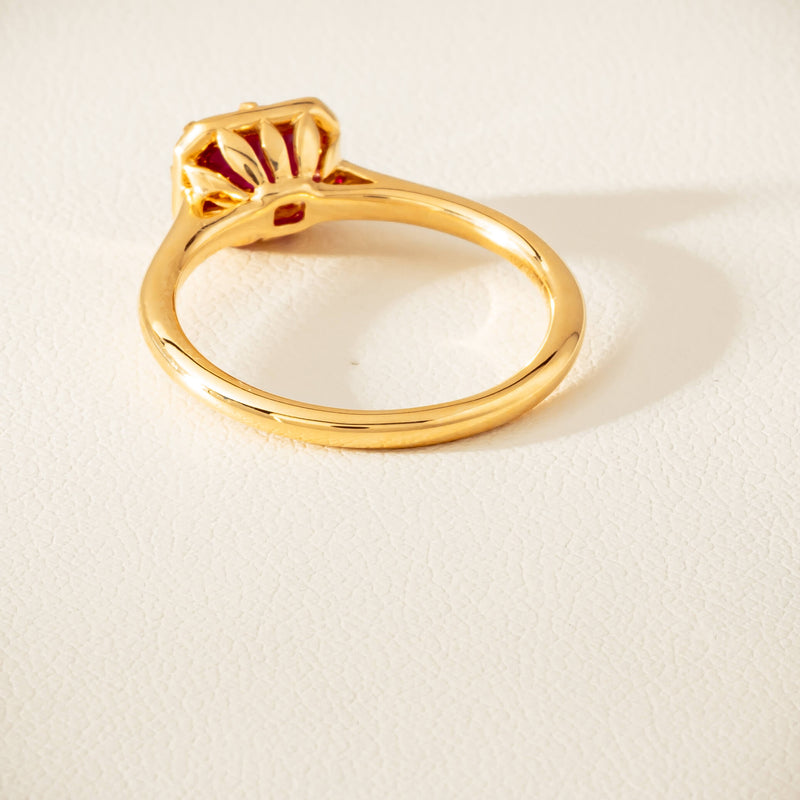 18ct Yellow Gold 1.02ct Ruby Solitaire Ring - Ring - Walker & Hall