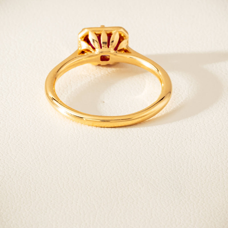 18ct Yellow Gold 1.02ct Ruby Solitaire Ring - Ring - Walker & Hall
