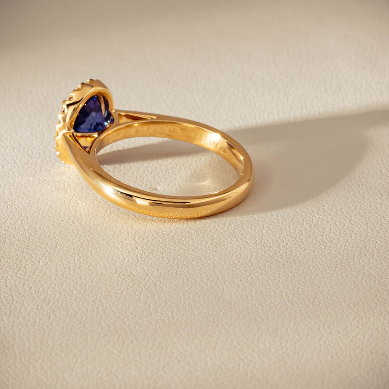18ct Yellow Gold 2.46ct Sapphire & Diamond Nina Ring - Ring - Walker & Hall