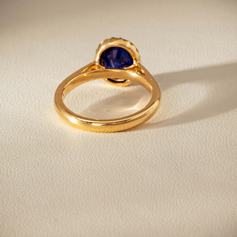 18ct Yellow Gold 2.46ct Sapphire & Diamond Nina Ring - Ring - Walker & Hall