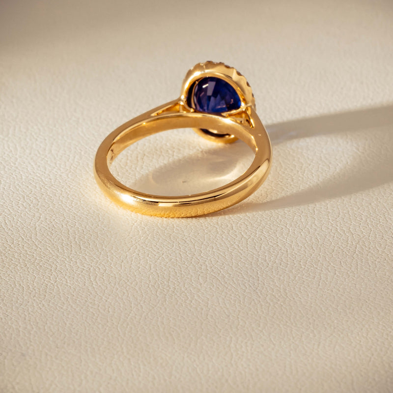 18ct Yellow Gold 2.46ct Sapphire & Diamond Nina Ring - Ring - Walker & Hall