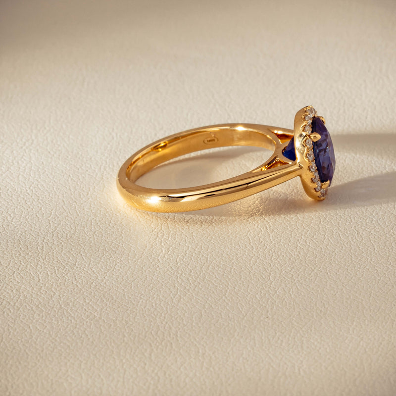 18ct Yellow Gold 2.46ct Sapphire & Diamond Nina Ring - Ring - Walker & Hall