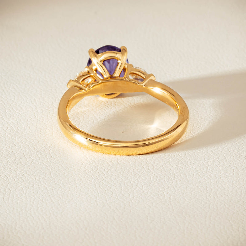 18ct Yellow Gold 2.04ct Tanzanite & Diamond Ayla Ring - Ring - Walker & Hall
