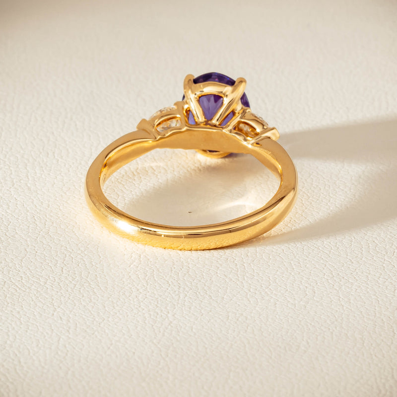 18ct Yellow Gold 2.04ct Tanzanite & Diamond Ayla Ring - Ring - Walker & Hall