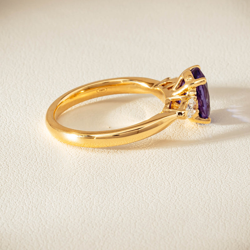 18ct Yellow Gold 2.04ct Tanzanite & Diamond Ayla Ring - Ring - Walker & Hall